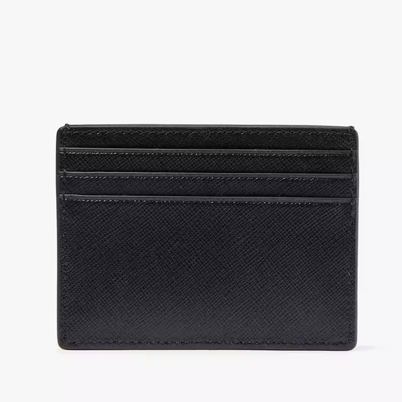 Kate Spade Madison Saffiano Leather Small Slim Card Holder
COLOR: Black 
NWT - Picture 4 of 16